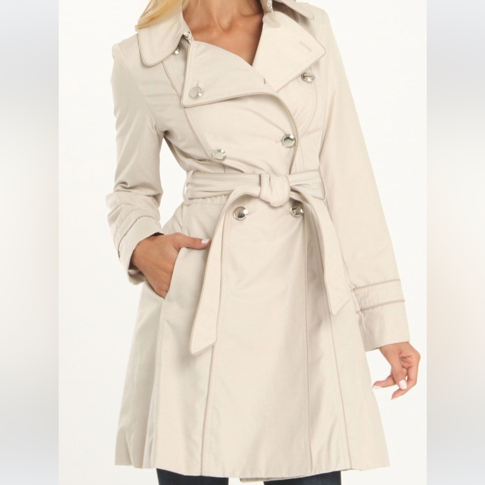 Laundry by Shelli Segal Shine Double Breasted Trench